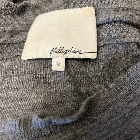 PHILLIP LIM Tiered Ruffle Wool Cashmere Blend Lightweight Sweater - Picture 9 of 10